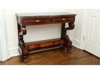 Marble Top Claw Foot Console Table