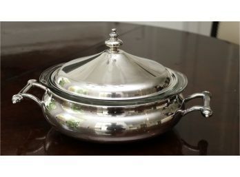 Towle Silver Plate Casserole With Pyrex Dish