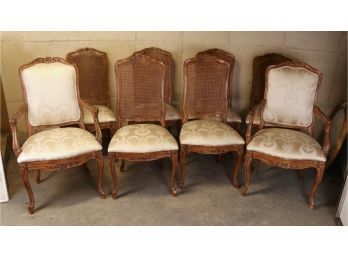 Set Of Eight Cane Back Chairs