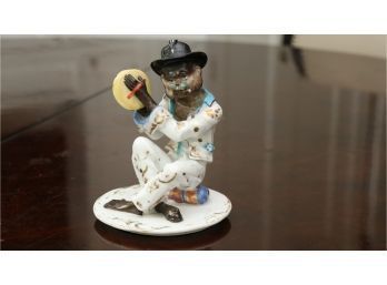 Monkey Playing Cymbals Figurine