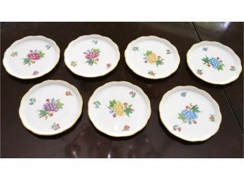 Set Of 7 Herend Saucers