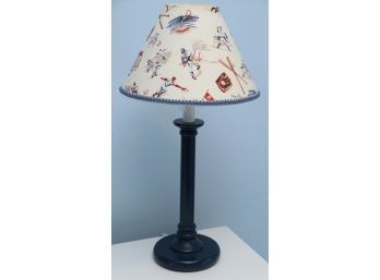 Lamp With Baseball Themed Shade