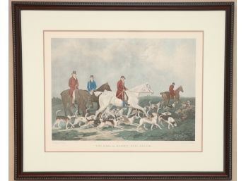'The Earl Of Derbys Stag Hounds' Framed Print