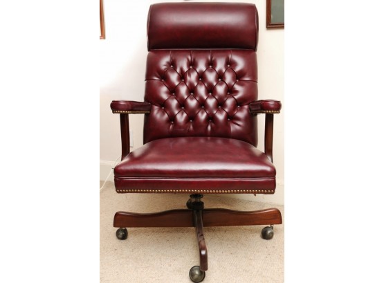Chesterfield Oxblood Leather Executive Chair