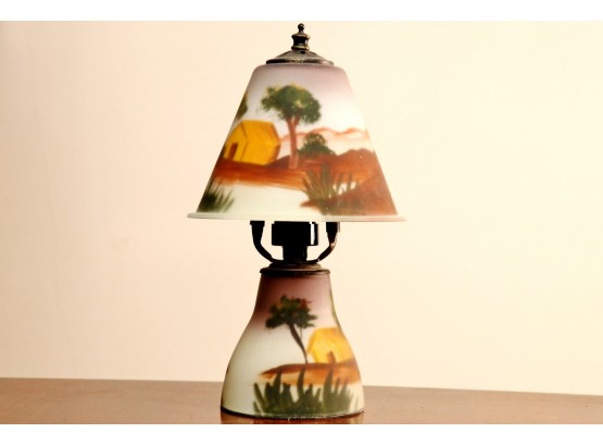 Petite Art Glass Table Lamp