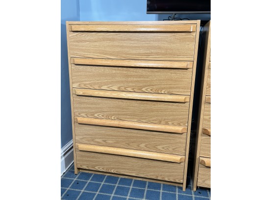 Oak Veneer Dresser By Camelot Furniture Corp.