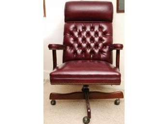 Chesterfield Oxblood Leather Executive Chair