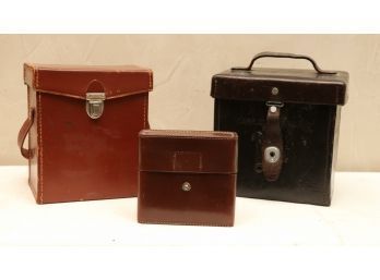 Pair Of Leather Liquor Drink Bags