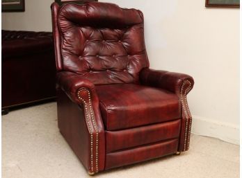 Hancock And Moore Oxblood Leather Recliner