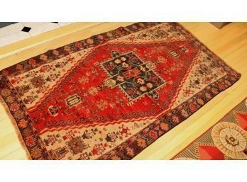 Red Persian Hamadan Hand Knotted Rug