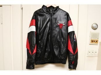 Chicago Bulls Leather Jacket Size Large