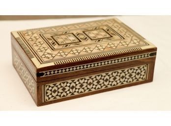 Anglo Indian Storage Box  With Gorgeous Mosaic Inlay