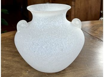 Frosted White Glass Vase
