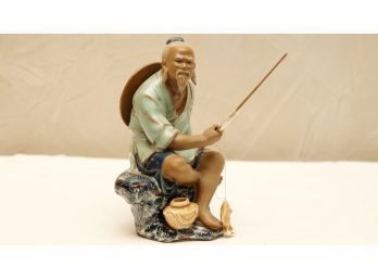 Asian  Mudmen Fisherman Figurine