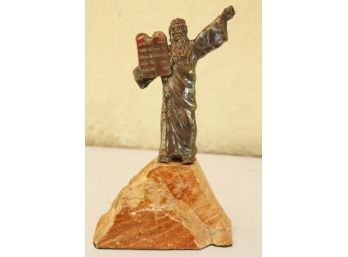 Sterling Silver Moses On Stone Base