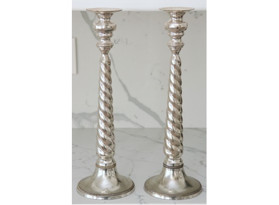 Domain Silver Plated Candle Sticks