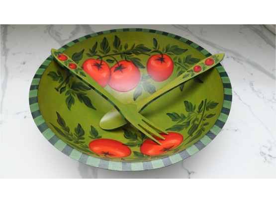 Sherwood Forest Design Hand Painted Salad Bowl