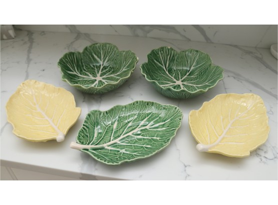 Set Of Leaf Dishes Made In Portugal
