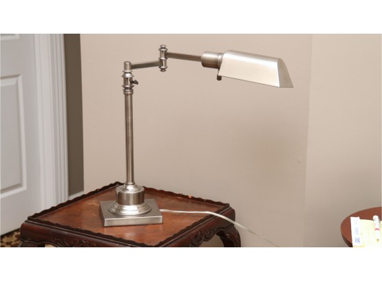 Chrome Swing Arm Table Lamp