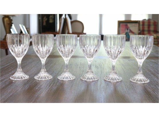 Set Of 6 Crystal Wine Glasses