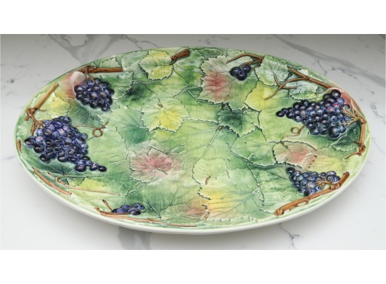 Ceramic Grape Platter Made In Italy