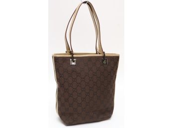 Gucci Dark Brown GG Canvas Sherry Line Shoulder Bag