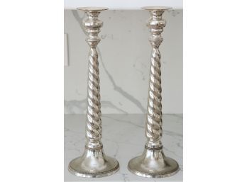 Domain Silver Plated Candle Sticks