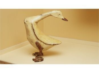 Wooden Duck Statue