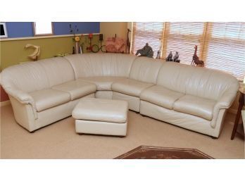 Leather Sectional Sofa With Ottoman