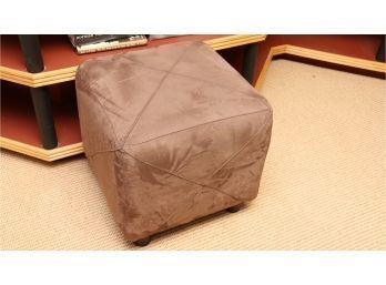 Suede Ottoman Cube