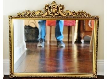 Antique Italian Gilt Frame Carved Gold Mirror