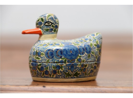 Duck Covered Trinket Box Hand Made In India