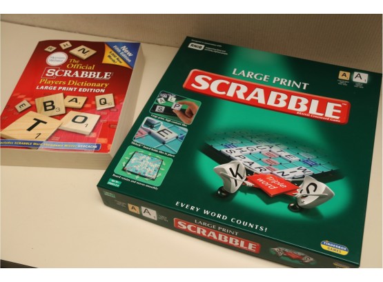 Large Print Scrabble With Book