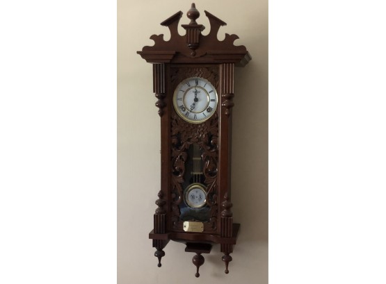 Ornately Carved Pendulum Wall Clock