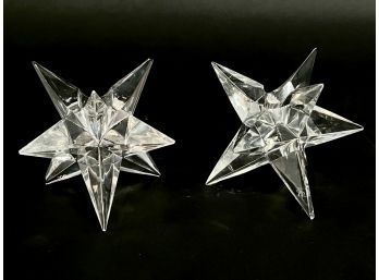 Rosenthal Crystal Star Candleholders