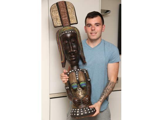 Hand Carved African Sculpture Paid $10,000