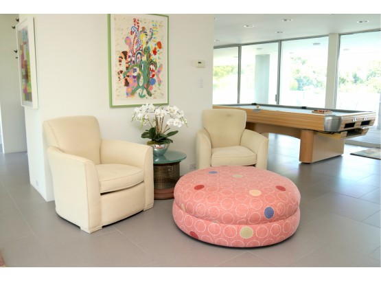Fun And Colorful Oversized Ottoman