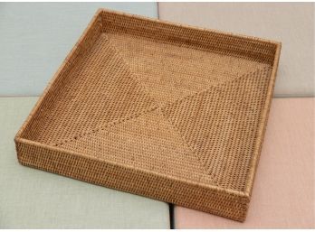 Rattan Square Serving Tray