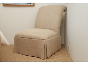 Custom Upholstered Down Filled Slipper Chair