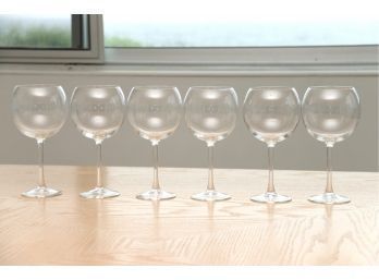 6 Balloon Wine Glasses By Arc France
