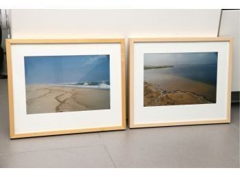 Pair Of Framed Photos Of Beach