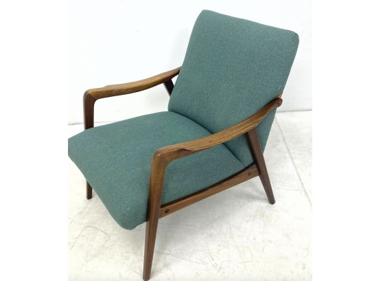 Danish Modern Arm Lounge Chair - Unique Leather Strapping