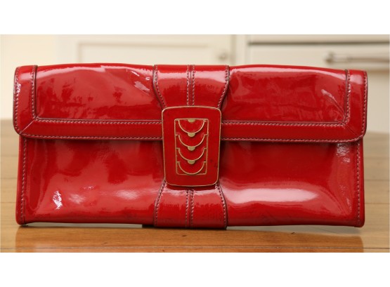 Cole Haan Red Patent Leather Clutch
