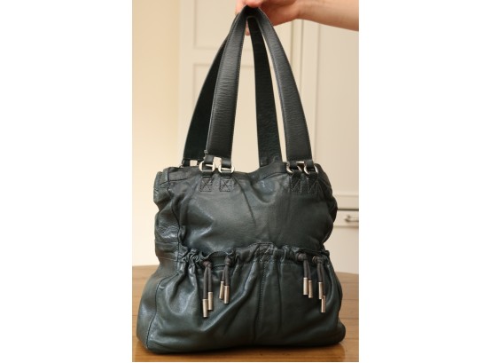 Donna Karan Green Leather Handbag