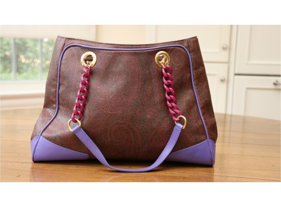 Etro Paisley Leather Handbag