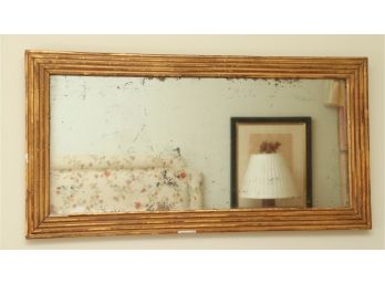 Antique Ribbed Giltwood  French Wall Mirror Circa 1795