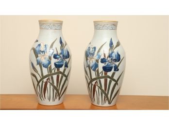 Stunning Pair Of Ceramic Vases