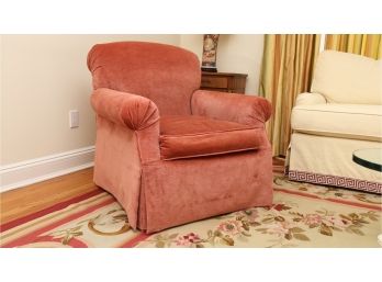Mason Art Cranberry Covered Lounge Chair