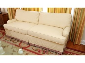 Custom Upholstered Greek Key Kravit Sofa