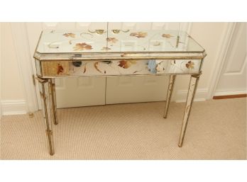 Hand Painted Mirrored Console Table